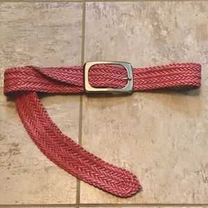 Braided Vintage Genuine Leather Belt - 42” Long